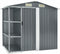 vidaXL - Tuinschuur - met - rek - 205x130x183 - cm - ijzer - grijs