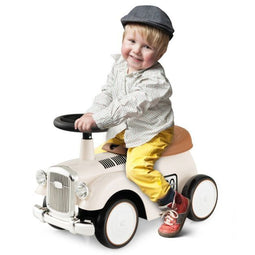 Retro Kinderspeelauto Functioneel Stuur Opbergruimte Onder de Stoel Grote EVA Wielen Loopauto op Vlo