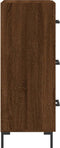 vidaXL - Dressoir - 34,5x34x90 - cm - bewerkt - hout - bruin - eikenkleur
