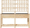 vidaXL - Tuinbak - met - Trellis - en - Plank - 161x43x152 - cm - Massief - Grenenhout