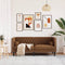 vidaXL - Tweezitsbank - Chesterfield-stijl - met - bolsters - kunstsuède - bruin