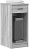 vidaXL - Computertorenstandaard - met - lade - 35x45x77 - cm - grijs - sonoma - eiken