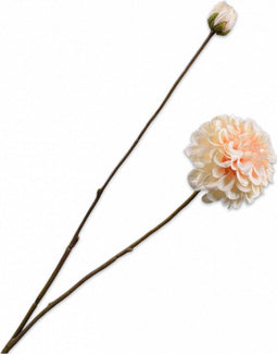 Silk-ka Kunstbloem-Zijden Bloem Dahlia Tak Crème 86 cm