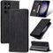 Podec Samsung Galaxy S23 Ultra - Hoesje met Pasjeshouder - Anti-Shock met Screenprotector - Zwart