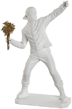 Decoratieve figuren Home ESPRIT Wit Gouden 23 x 12 x 40 cm