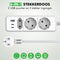 Travelhawk Verdeelstekker - 3-voudig - 2x USB-C 1x USB-A 1.5m - Wit