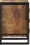vidaXL - Nachtkastje - 40x35x50 - cm - Massief - Ruw - Mango - Hout