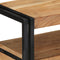 vidaXL - Console - Tafel - Zwart - 90x33x75 - cm - Massief - Acaciahout - en - Metaal