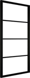 vidaXL - Schuifdeur - 90x205 - cm - aluminium - en - ESG-glas - zwart