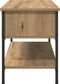 vidaXL - TV-kast - Artisan - Eiken - 100x35x45 - cm - Geengineerd - Hout - en - Staal