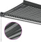 vidaXL - Luifel - uittrekbaar - 5x3 - m - stof - en - aluminium - antraciet - en - wit