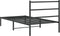 vidaXL - Bedframe - met - hoofdbord - metaal - zwart - 100x190 - cm