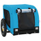 Hondenfietstrailer oxford stof en ijzer blauw en zwart
