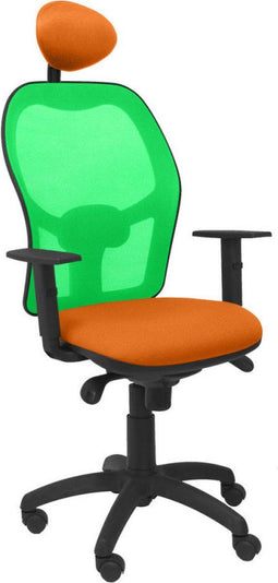 Bureaustoel met hoofdsteun Jorquera Piqueras y Crespo ALI308C Oranje
