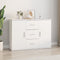 vidaXL - Dressoir - 91x29,5x65 - cm - bewerkt - hout - wit