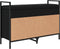 vidaXL - Schoenenbank - 85,5x32x57,5 - cm - bewerkt - hout - zwart