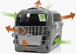 Catit 41370 - Transportbox voor Katten - 51x33x35 cm - Rood/Grijs