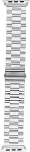 iMoshion Stalen watch bandje geschikt geschikt voor Apple Watch Series 1 / 2 / 3 / 4 / 5 / 6 / 7 / 8 / 9 / SE / Ultra (2) - 42 / 44 / 45 / 49 mm - Zilver
