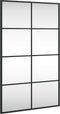 vidaXL - Wandspiegel - rechthoekig - 50x80 - cm - ijzer - zwart