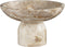 Mica Decorations Finnos Schaal op Voet - H11 x Ø25 cm - Marmer - Beige
