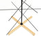 vidaXL - Kerstdecoratie - kerstboom - met - houten - basis - 150 - cm - metaal - zwart