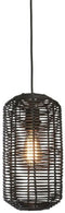 GOOD&MOJO Hanglamp Tanami - Rotan Zwart - Ø18x35cm - Modern - Hanglampen Eetkamer, Slaapkamer, Woonkamer