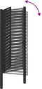 vidaXL - Tuinhek - afsluitbaar - 100x200 - cm - aluminium - zwart