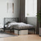 vidaXL - Bedframe - met - hoofdbord - metaal - zwart - 100x190 - cm