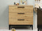 ToiToiKids Xem commode met 3 laden - Mat Zwart/Eiken