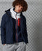 Superdry Evolution Puffer - Heren Jas - Regular fit met fleece - Navy