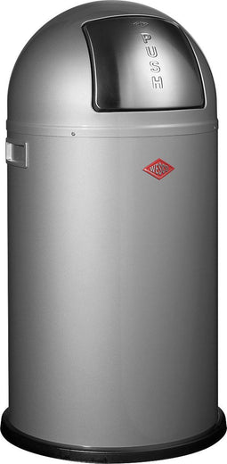 Wesco Pushboy - Afvalemmer - 50 l - Nieuw Zilver