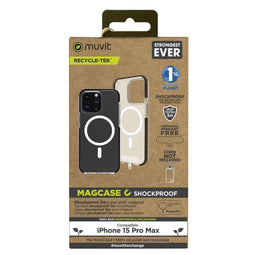 Muvit for Change - Telefoonhoes iPhone 15 Pro Max - Magnetisch - Clear