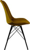Kick kuipstoel Velvet Goud - zwart frame | Set van 2