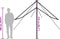 vidaXL - Kampeerluifel - waterdicht - 460x305x210 - cm - blauw