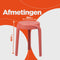 Alterego Pompa - Lage Stapelbare Kruk - Rood Plastic - 35x35.5x45cm