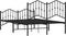 vidaXL - Bedframe - met - hoofd- - en - voeteneinde metaal - zwart - 120x200 - cm