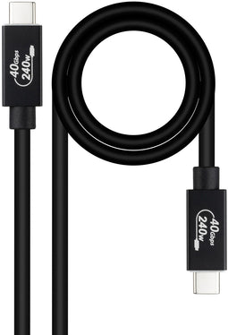 Nanocable 10.01.5002 - USB-C Kabel - 40 Gbps - 1.8 meter - Zwart