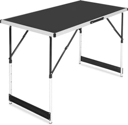 VONROC Multifunctionele Tafel - 100 x 60 cm - Verstelbare hoogte 73-94 cm - Lichtgewicht en inklapbaar (set van 2)
