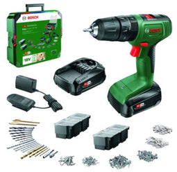 Bosch Home and Garden 06039D810D - Accu-klopboor/schroefmachine 18 V 1.5 Ah Li-ion - 2 accu's en lader