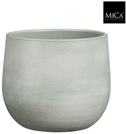 Mica Decorations Bloempot Sevilla - 24x24x21 cm - Terracotta - Grijs