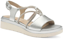 Tamaris COMFORT Essentials - Dames Sandalen - Ronde neus - ZILVER - Maat 40