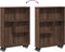 vidaXL - Opbergtrolley - smal - 48x13x68 - cm - bewerkt - hout - bruin - eikenkleurig