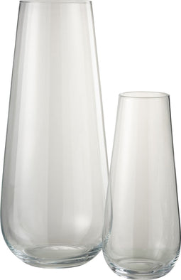 J-Line vaas Lyna - glas - transparant - large - 60 cm hoog