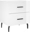 vidaXL - Nachtkastjes - 2 - st - 40x35x47,5 - cm - bewerkt - hout - hoogglans - wit
