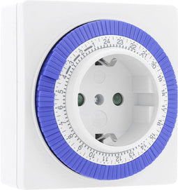 Q-Link Tijdschakelklok - Analoog - 96 schakelmomenten - Kinderbeveiliging - Wit