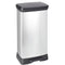 Curver Decobin - Pedaalemmer 50L - Geur afsluitend deksel - Metallic/Zwart