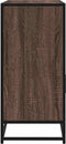 vidaXL - Dressoir - 100x35x76 - cm - bewerkt - hout - bruin - eikenkleur
