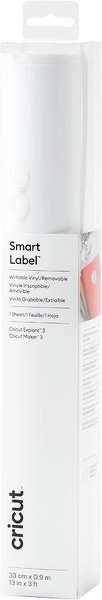 Cricut Beschrijfbaar Smart Vinyl Verwijderbaar 33x91cm – Transparant