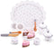 New Classic Toys® Houten Theeservies - Compleet met taart en serveerblad - Wit