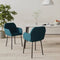 vidaXL - Eetkamerstoelen - 2 - st - fluweel - blauw